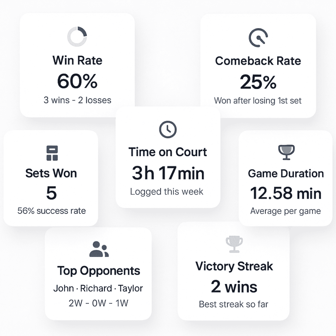 Tennis Rats Stats Screenshot